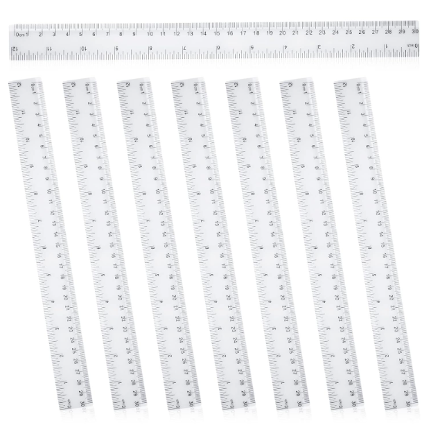 8 Pack 30cm Ruler